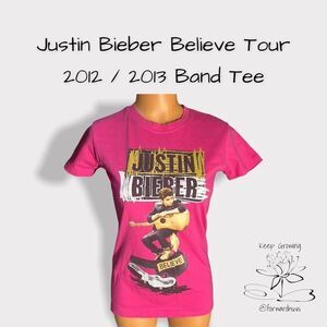 Justin Bieber Believe Tour 2012 / 2013 Band Tee Size MEDIUM